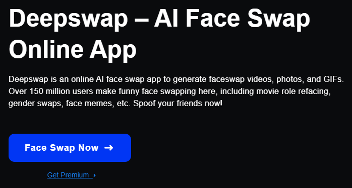 Deepswap, AI face swap